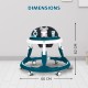 Amazon Brand - Supples Baby Walker (Musical) | Kids Walker with Toys | Baby Walkers for Boys & Girls 9+ Months | Adjustable Height Walker with RGB Lights | Sea Green & White