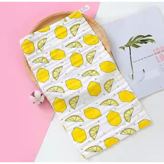 BabyGo Baby Muslin Washcloths, Super Soft 100% Cotton Face Towels | Reusable Hygiene Wash Cloth | Napkin for New Babies | Soft Hankies for Children (25cm x50cm) (Pack of 2)