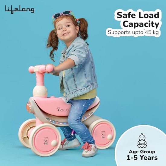 Lifelong Cuppy Vroomie Kids Ride-On Bike with Music & Lights|Push Rideon 1+ Years|Fun & Safe Toddler Bike|Durable Indoor & Outdoor Toy Vehicle for Boys & Girls|Easy-to-Ride Lifelong Cuppy Vroomie Kids Ride-On Bike with Music & Lights|Push Rideon 1+ Years|Fun & Safe Toddler Bike|Durable Indoor & Outdoor Toy Vehicle for Boys & Girls|Easy-to-Ride