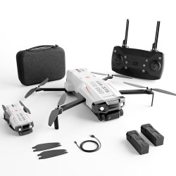 Lifelong Foldable Drone Toy for Kids | Dual VGA Camera |30 Mins Fly Time - 2 Batteries| 120° Wide Angle, 360° Flip, Altitude Hold |2X 1200mAh Batteries, App Control | Brushless Motor, 200-250ft Range