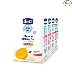 Chicco Baby Moments Glycerin Bathing Bar with 99% Pure Glycerin 300g (Buy 3 Get 1 Free)