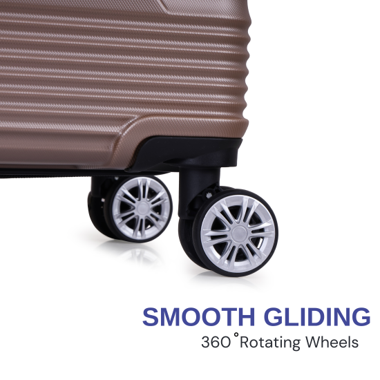 SPACEWALK GLOSTER Hard Case ABS Luggage, SET OF 3 (S, M, L), 8 Spinner Wheels, TSA Lock, Anti-Theft Zip, Lightweight & Durable, 3-Year Warranty, Made in India SPACEWALK GLOSTER Hard Case ABS Luggage, SET OF 3 (S, M, L), 8 Spinner Wheels, TSA Lock, Anti-Theft Zip, Lightweight & Durable, 3-Year Warranty, Made in India