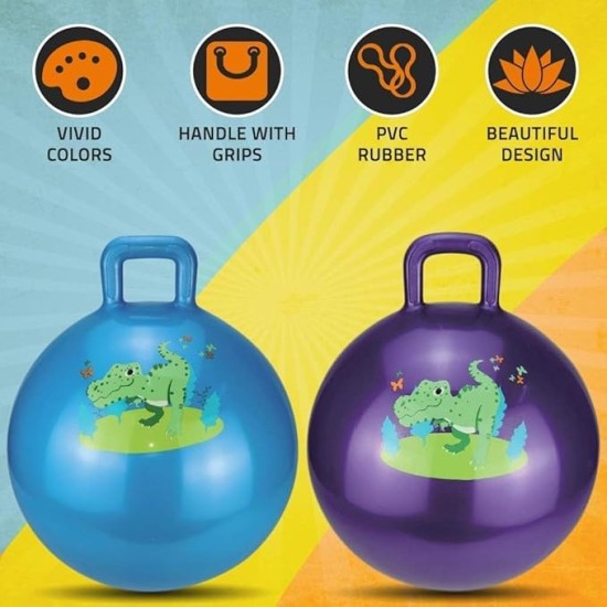 MiniSteps Sit & Bounce Hop Ball for Kids Indoor & Outdoor Jumping Toy, Durable Rubber Bouncing Ball (Size 56cm/22 Inch, Multicolor) MiniSteps Sit & Bounce Hop Ball for Kids Indoor & Outdoor Jumping Toy, Durable Rubber Bouncing Ball (Size 56cm/22 Inch, Multicolor)