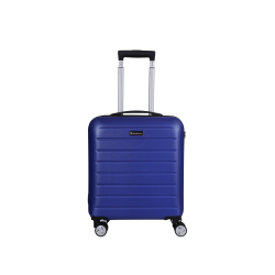 SPACEWALK Cadillac Hard Case ABS luggage, Airline-Approved CABIN SUITCASE, 42ltr, 8 Spinner Wheels, Anti-Theft Zip, Durable & Lightweight, 3-Years Warranty (Royal Blue)