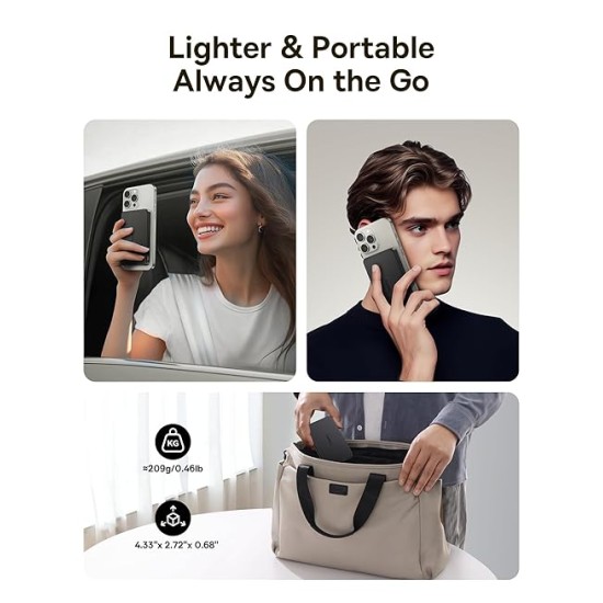 Baseus Airpow II 10000mAh 22.5W Magnetic Wireless Power Bank – Qi2 Certified, MagSafe Compatible, USB-C PD Fast Charging – Cosmic Black Baseus Airpow II 10000mAh 22.5W Magnetic Wireless Power Bank – Qi2 Certified, MagSafe Compatible, USB-C PD Fast Charging – Cosmic Black