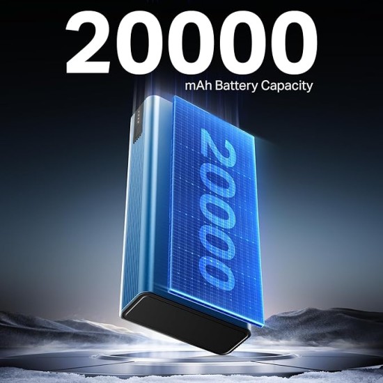 boAt Newly Launched PB435 Turbo 35W Power Bank with 20000mAh Battery, 35W 2-Way Super Fast Charging | 12-Layer Smart IC Protection | Triple Output & Dual Input in Sleek Aluminium Casing(Navy Blue)