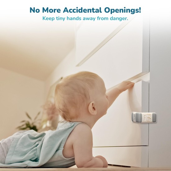 R for Rabbit Protector Plus Drawer Locker for Kids (1 Unit) | Premium Cabinets Door & Cupboard Lock | Wardrobe Child Safety Proofing Drawer Locks