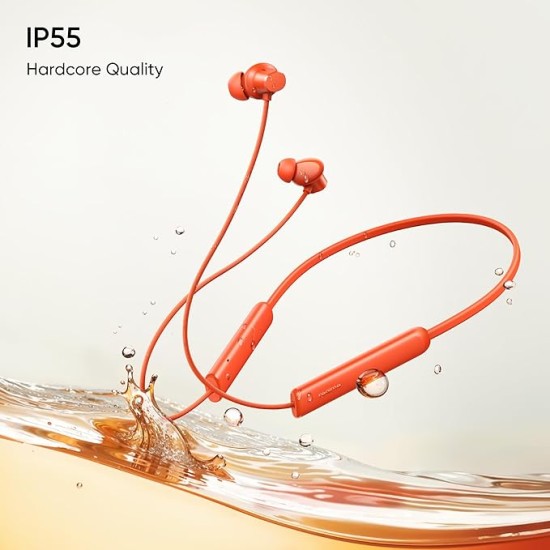 realme Buds Wireless 5 Lite in Ear Bluetooth Neckband with 12.4 mm Dynamic Bass Boost Driver,Upto 35 Hours Playback,45ms Low Latency,IP55 Dust & Water Resistant, Bluetooth V5.4 (Void Black)