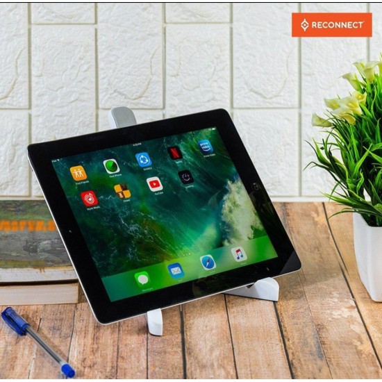 Reconnect Mobile & Tablet Stand for 15.24 cm (6 inch) to 25.4 cm (10 inch) Mobile Phone and Tablet, White