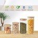 Swissboro Elora Bamboo Lid Borosilicate Glass Round Jar 1 pc- 500ml Swissboro Elora Bamboo Lid Borosilicate Glass Round Jar 1 pc- 500ml