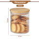 Swissboro Elora Bamboo Lid Borosilicate Glass Round Jar 1 pc- 500ml Swissboro Elora Bamboo Lid Borosilicate Glass Round Jar 1 pc- 500ml