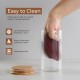 Swissboro Elora Bamboo Lid Borosilicate Glass Round Jar 1 pc-1250ml