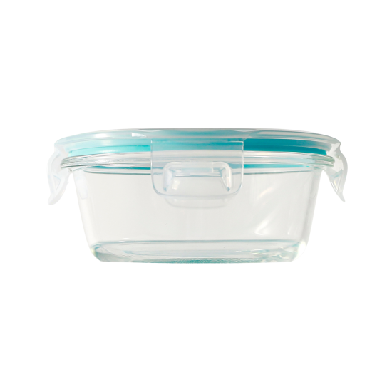 Swissboro Fresh Lock Borosilicate Glass Round Container 1 pc- 620 ML