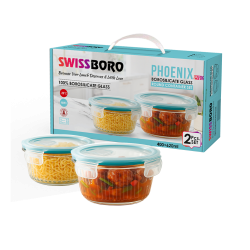 Swissboro Phoenix Pro Round Container Set of 2 Pc-400+620