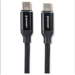 Reconnect type-c to type-c Nylon braided cable | Fast charging and Data Sync | c cable for samsung, vivo, redmi, realme, oppo, oneplus, infinix, poco, xiaomi, motorola, itel and more...