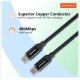 Reconnect type-c to type-c Nylon braided cable | Fast charging and Data Sync | c cable for samsung, vivo, redmi, realme, oppo, oneplus, infinix, poco, xiaomi, motorola, itel and more...