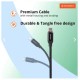 Reconnect type-c to type-c Nylon braided cable | Fast charging and Data Sync | c cable for samsung, vivo, redmi, realme, oppo, oneplus, infinix, poco, xiaomi, motorola, itel and more...