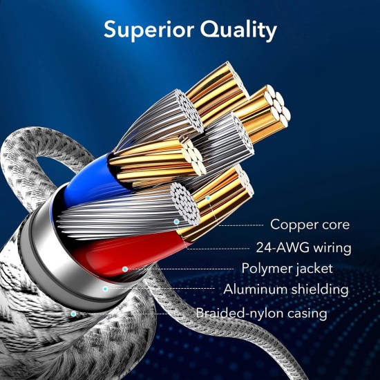 Esr Usb-C To Lightning Cable, (1 Meter, Mfi-Certified), Pd Fast Charging Adapter Cable For Iphone 13/13 Mini/13 Pro/13 Pro Max/12/12 Mini/12 Pro/12 Pro Max/Se 2022/11/Xr,Braided Nylon,(Pack of 1),Silver Esr Usb-C To Lightning Cable, (1 Meter, Mfi-Certified), Pd Fast Charging Adapter Cable For Iphone 13/13 Mini/13 Pro/13 Pro Max/12/12 Mini/12 Pro/12 Pro Max/Se 2022/11/Xr,Braided Nylon,(Pack of 1),Silver