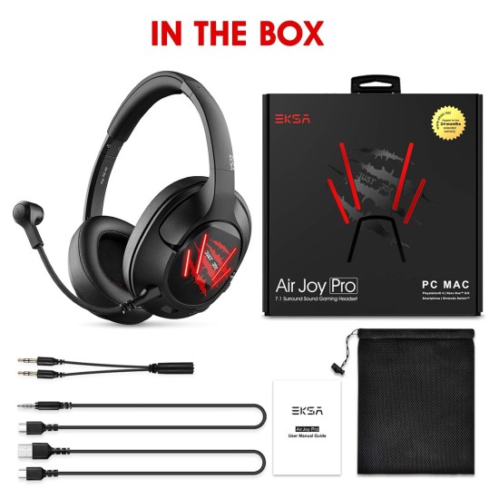 Eksa E3 Mobile Virtual 7.1 Surround Gaming Wired Over Ear Headphones With Mic -3.5Mm For Switch, Computer With Detachable Noise Cancelling, Ultra Lightweight Comfortable Usb Gaming (Red) Eksa E3 Mobile Virtual 7.1 Surround Gaming Wired Over Ear Headphones With Mic -3.5Mm For Switch, Computer With Detachable Noise Cancelling, Ultra Lightweight Comfortable Usb Gaming (Red)