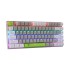 HUO JI Mechanical Gaming Keyboard Blue Switches Hot Swappable, E-YOOSO Z-88 Rainbow LED Backlit, USB Type-C Wired 81 Keys, for Desktop, PC Black