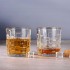 Cairo Whisky Glass 330 ml - Set of 6 Pcs YG1687 - With Gold Line