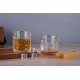 Cairo Whisky Glass 330 ml - Set of 6 Pcs YG1687 - With Gold Line