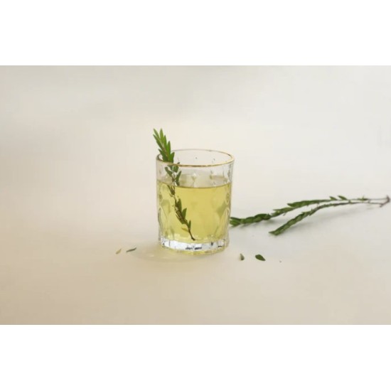 Tokyo Juice Glass 230 ml Set of 6 Pcs YG1689 - With Gold Line 