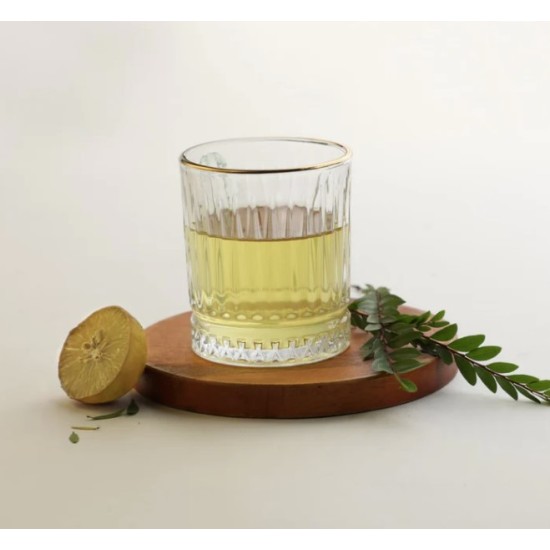 Dubai Juice Glass 230ml Set of 6 Pc YG1690 - With Gold Line