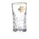Morocco Water Glass 290 ml - Set of 6 Pcs YG1692 with Gold line