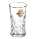 Morocco Water Glass 290 ml - Set of 6 Pcs YG1692 with Gold line