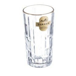 Cairo Water Glass 290 ml - Set of 6 Pcs with Gold Line