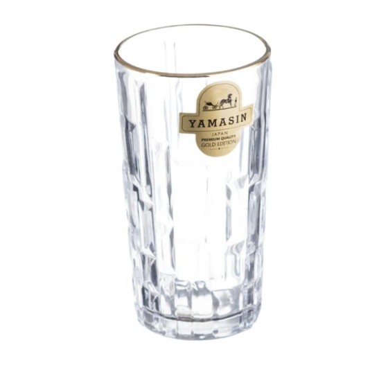 Cairo Water Glass 290 ml - Set of 6 Pcs with Gold Line