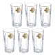 Cairo Water Glass 290 ml - Set of 6 Pcs with Gold Line