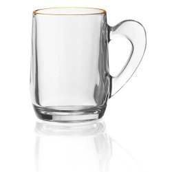 Dallas Mug Set 335 ml - Set of 4 Pcs - With Gold Line