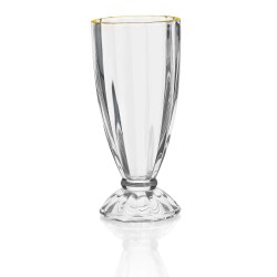 California Falooda Glass 370 ml - Set of 4 Pcs with Gold Line YG1876