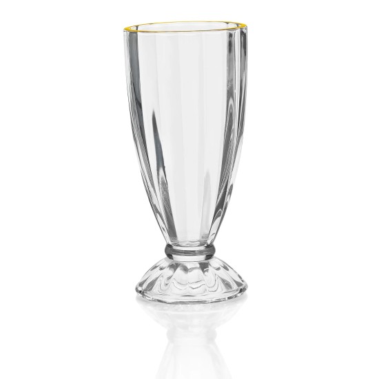 California Falooda Glass 370 ml - Set of 4 Pcs with Gold Line YG1876 California Falooda Glass 370 ml - Set of 4 Pcs with Gold Line YG1876