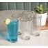Crystal Water Glass 370 ml - Set of 6 Pcs YG19537 - With Gold Line