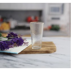 Crystal Water Glass 370 ml - Set of 6 Pcs YG19538 - With Gold Line