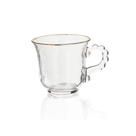 Crystal Glass Mug 210ml - Set Of 6 Pcs YG19539