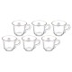 Crystal Glass Mug 210ml - Set Of 6 Pcs YG19539