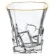 Crystal Whisky Glass - 350ml Set of 6 Pcs YG19543 - With Gold Line Crystal Whisky Glass - 350ml Set of 6 Pcs YG19543 - With Gold Line