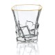 Crystal Whisky Glass - 350ml Set of 6 Pcs YG19543 - With Gold Line Crystal Whisky Glass - 350ml Set of 6 Pcs YG19543 - With Gold Line