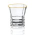 Crystal Whisky Glass 350ml - Set of 6 Pcs YG19545 - With Gold Line 