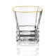 Crystal Whisky Glass 350ml - Set of 6 Pcs YG19545 - With Gold Line 