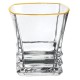 Crystal Whisky Glass 350ml - Set of 6 Pcs YG19545 - With Gold Line 