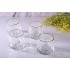 Crystal Rolling Juice Glass 165ml - Set of 6 Pcs  YG19550 - With Gold Line