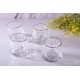 Crystal Rolling Juice Glass 165ml - Set of 6 Pcs  YG19550 - With Gold Line
