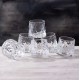 Crystal Rolling Juice Glass 165ml - Set of 6 Pcs  YG19550 - With Gold Line