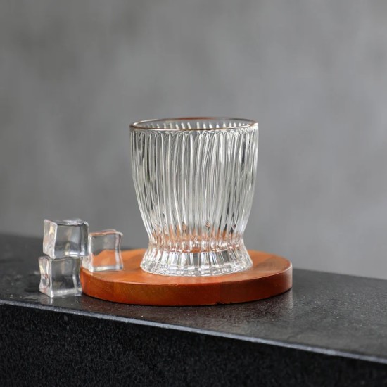 Crystal Whisky Glass 320ml Set of 6 Pcs YG19556 - With Gold Line 