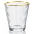 Crystal Whisky Glass 315ML Set of 6 Pcs YG19557 - With Gold Line